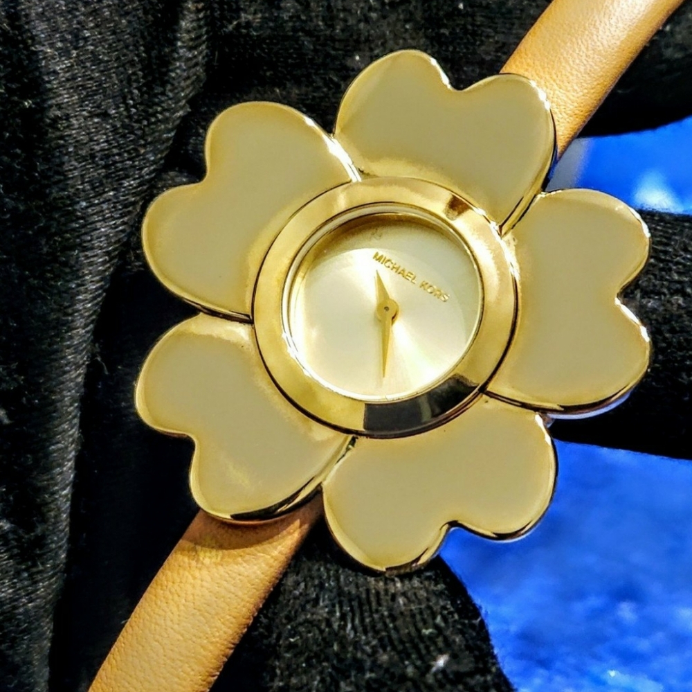 Michael Kors Mena Golden Flower Womens Watch.